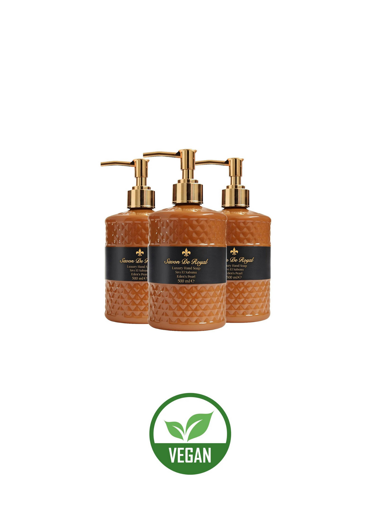 Savon de Royal Luxury Vegan Liquid Soap Eden's Pearl 3 X 500 Ml
