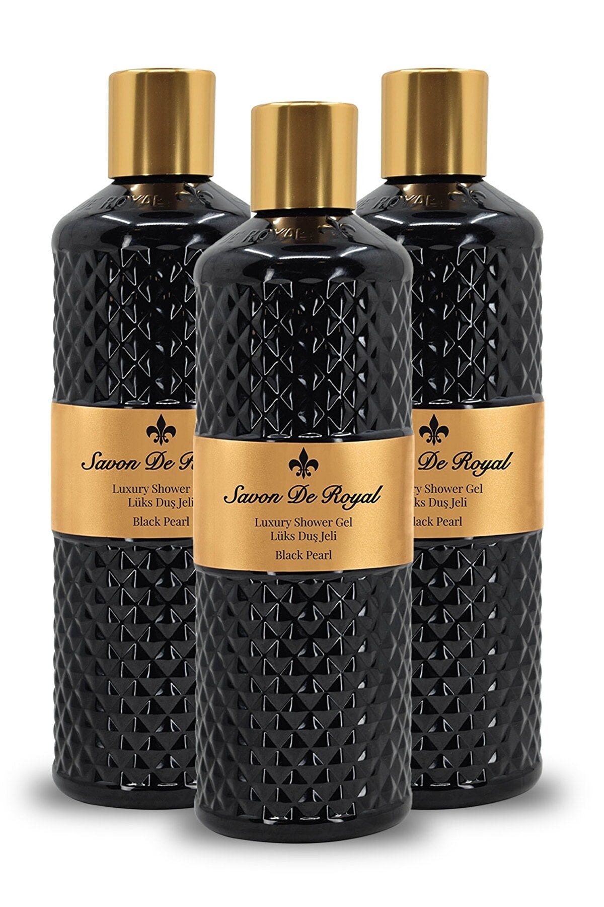 Savon de Royal Pearl Shower Gel Black 500 Ml x3