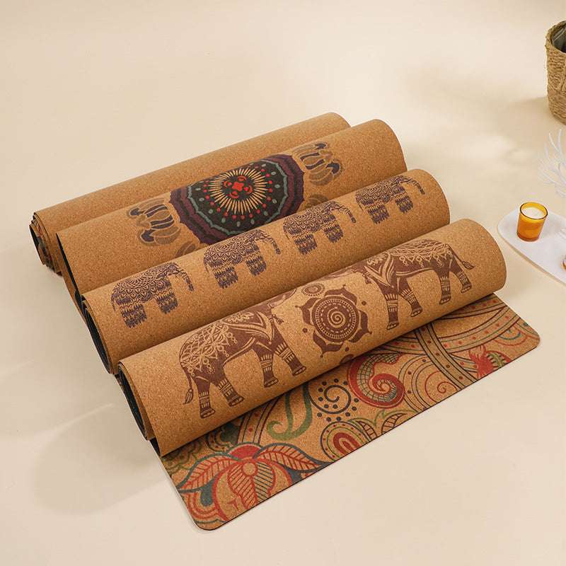 Artisan Sacred Print Cork & Natural Rubber Yoga Mat (5mm)