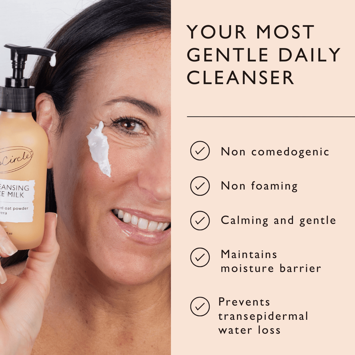 Cleansing Face Milk with Oat Powder + Aloe Vera