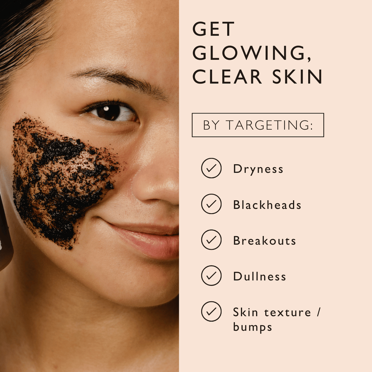 Face Scrub with Coffee + Rosehip Oil
